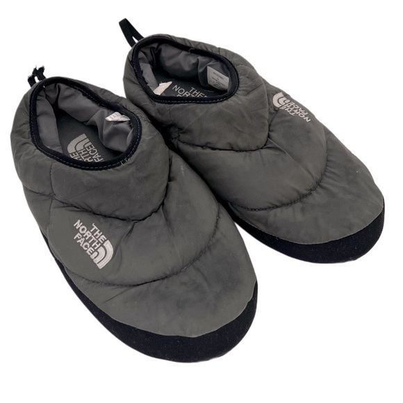 The North Face Black Gray Puffer Slippers Men's L - Picture 2 of 9